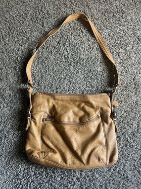 Stone Mountain Tan Leather Shoulder Bag - Women
